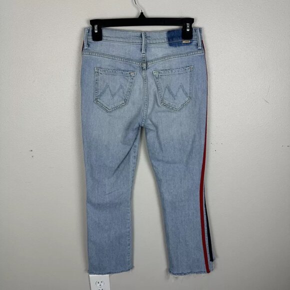 MOTHER Jeans The Insider Crop Step Fray Womens Size 25 Thanks Again Racer - Picture 3 of 9
